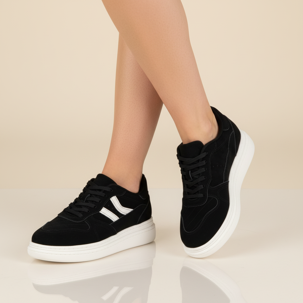 Zapatillas Casuales Negro Moleca-6