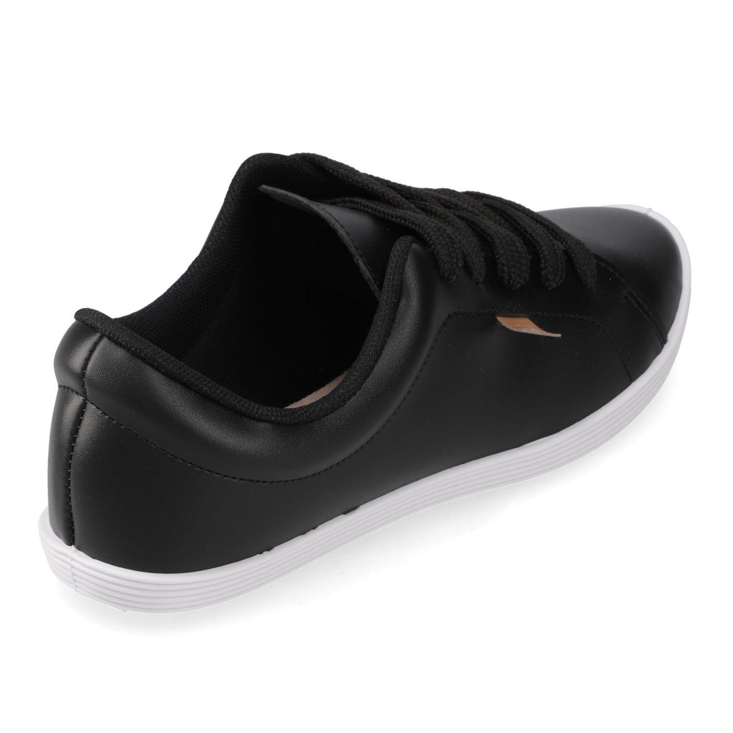 Zapatilla Mujer Beira Rio Negra con Suela Blanca y Cordones-4
