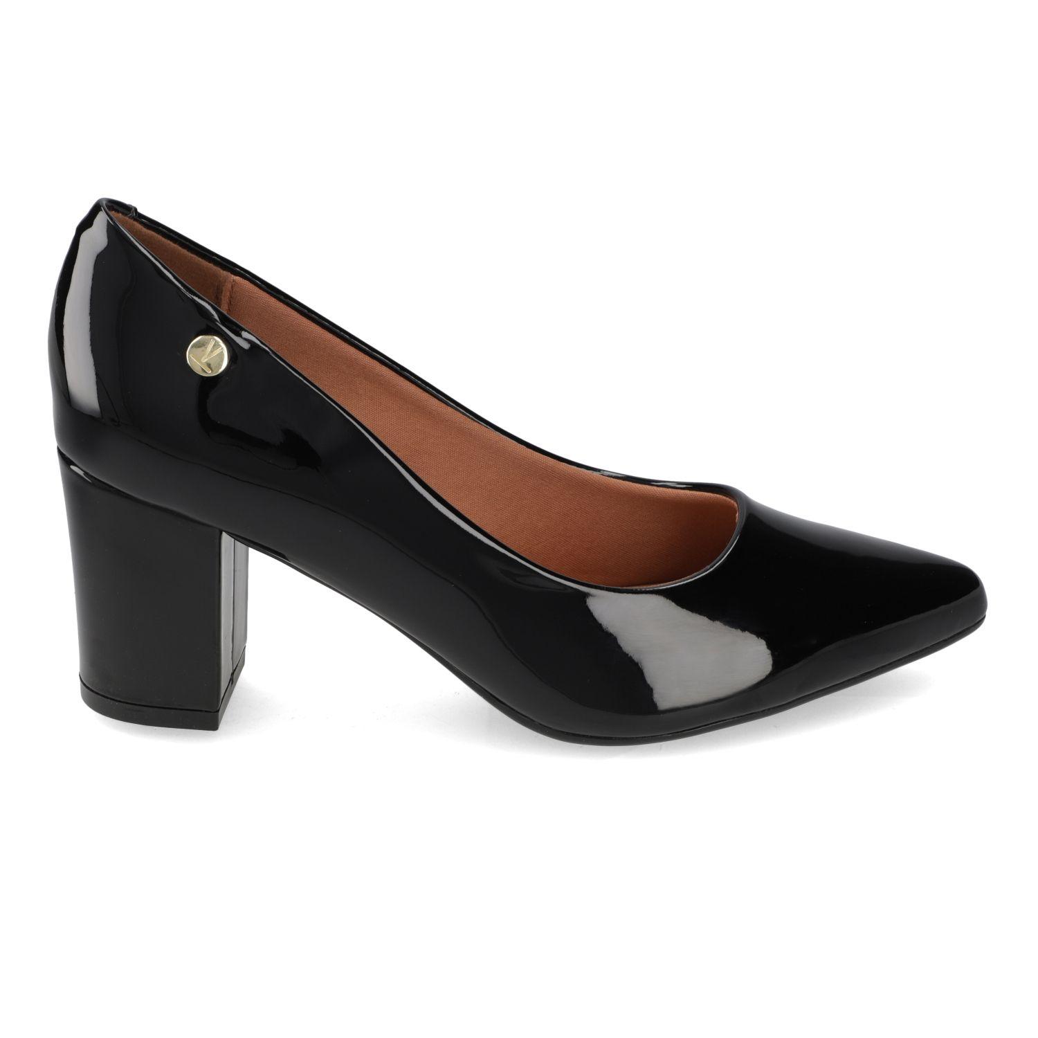 Zapato Taco Vizzano Negro Taco 10 Cm Efecto Cuero  Negro Verniz Premium-1