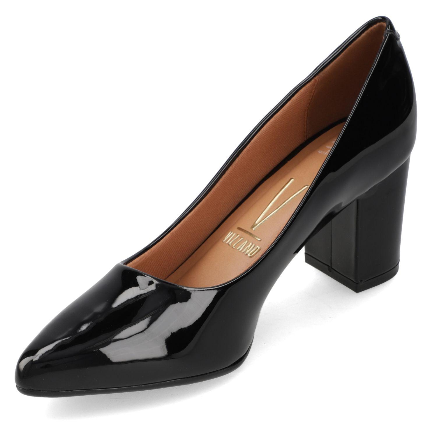 Zapato Taco Vizzano Negro Taco 10 Cm Efecto Cuero  Negro Verniz Premium-2