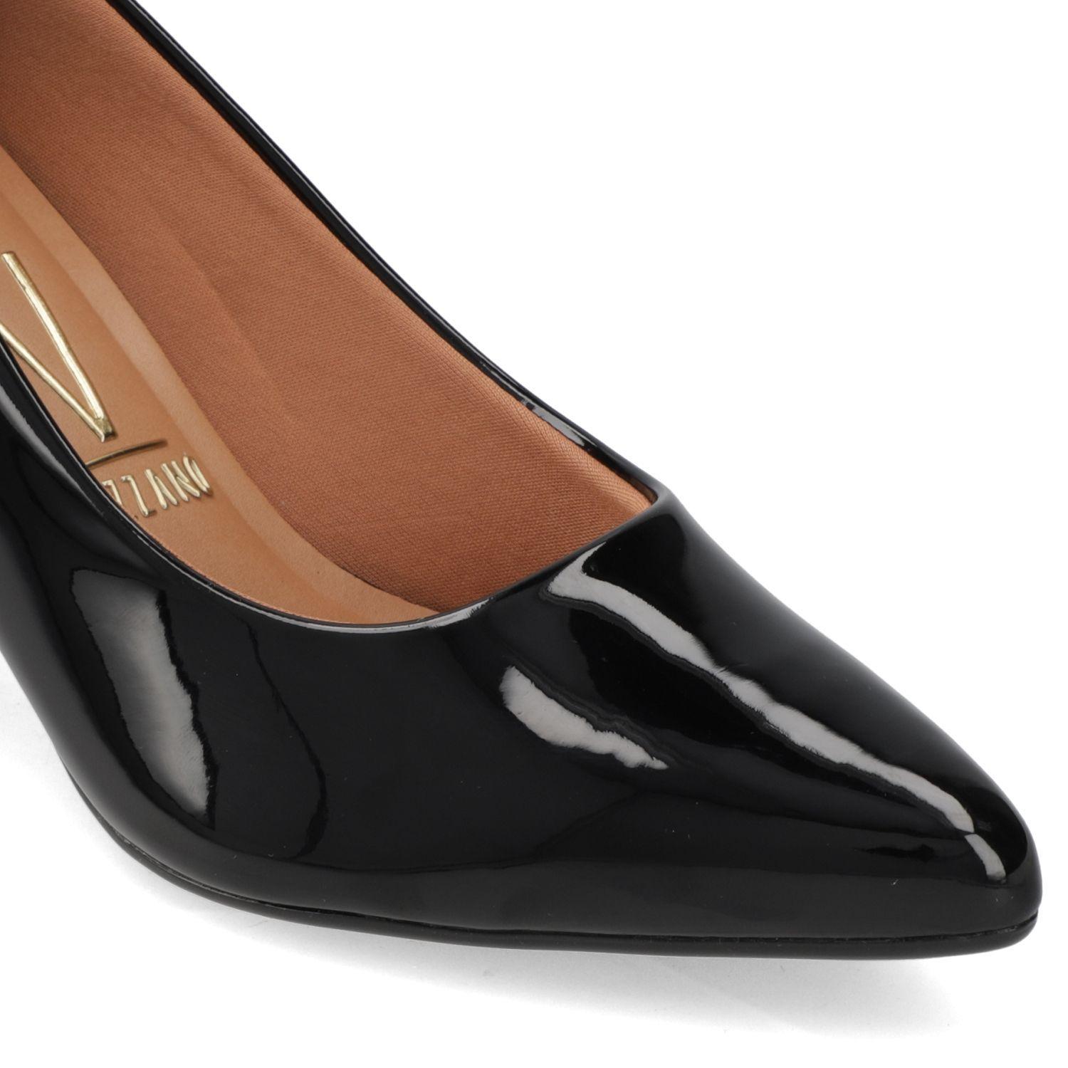 Zapato Taco Vizzano Negro Taco 10 Cm Efecto Cuero  Negro Verniz Premium-5