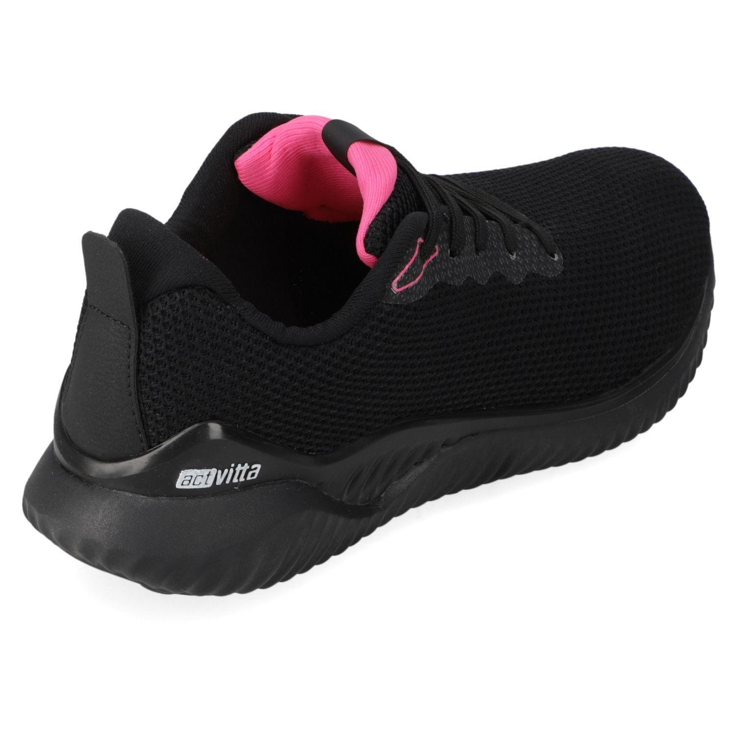 Zapatilla Deportiva Actvitta Negro Malla  Negro 01/Negro 01/Transp-4