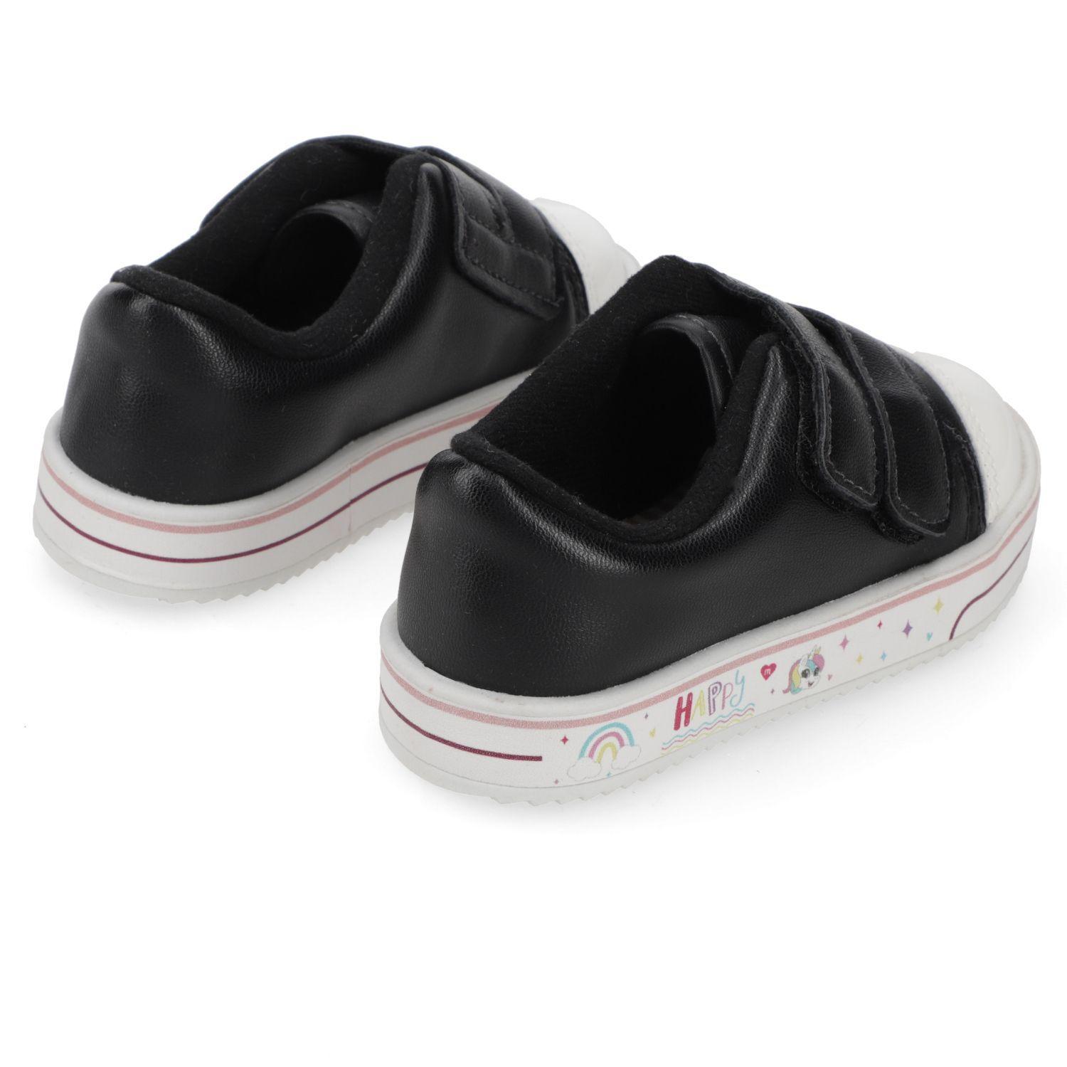 Zapatilla Urbana Niña Negra con Velcro Molekinha-4