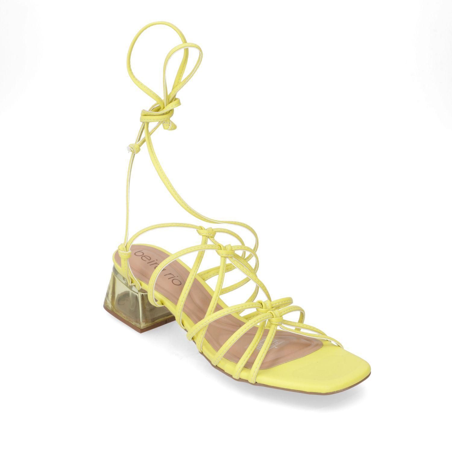 Sandalia Taco Beira Rio Amarillo 11486-1