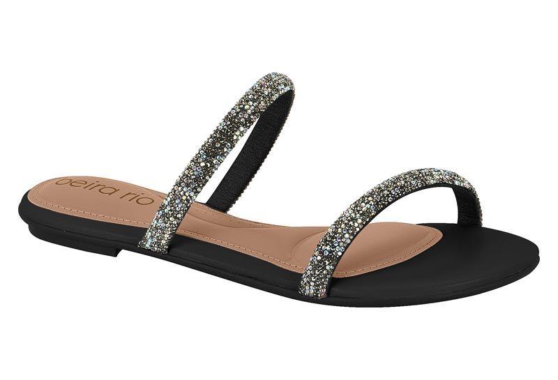 Sandalia Plana Beira Rio Negro 15672-5