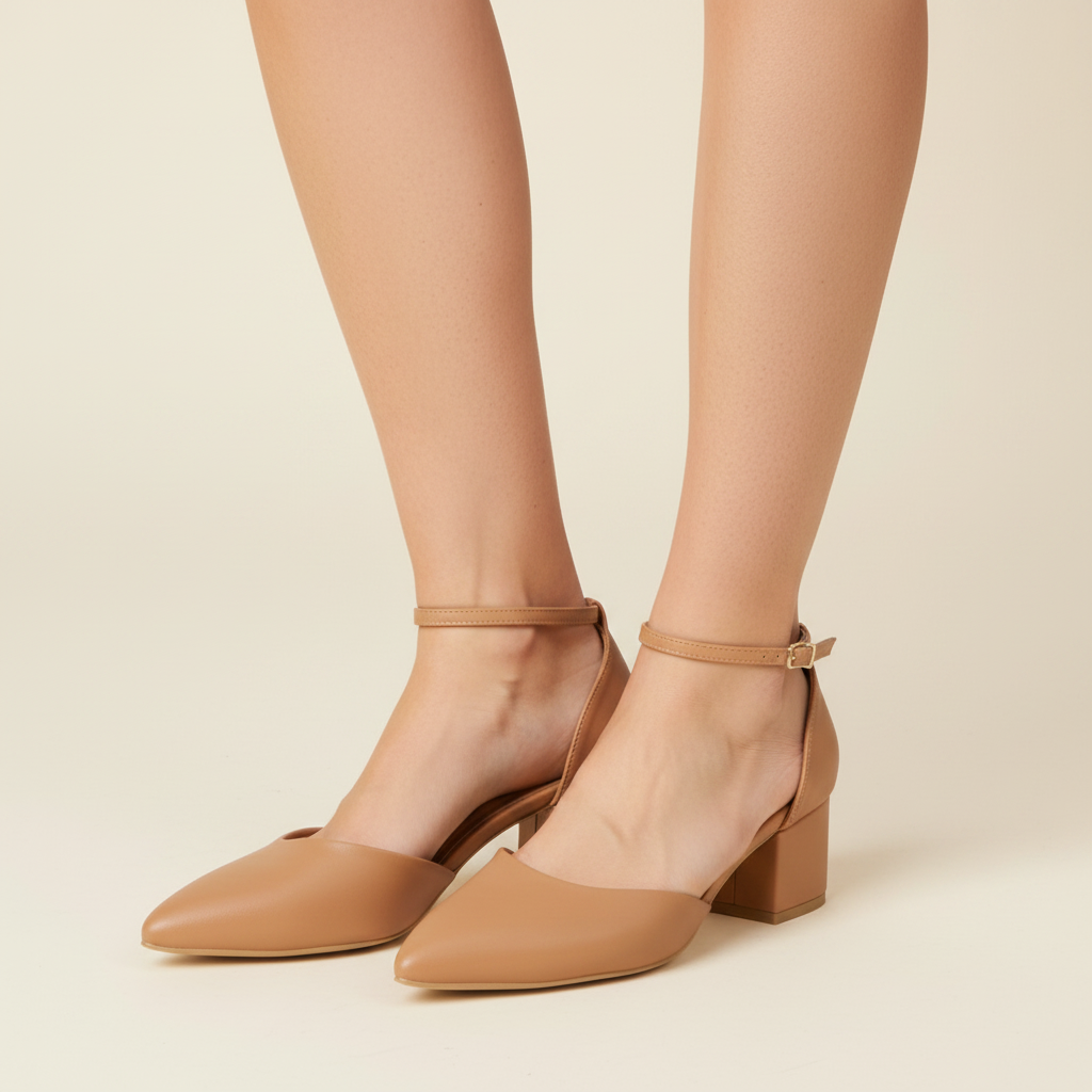 Zapato Taco Ancho Vizzano Camel-8