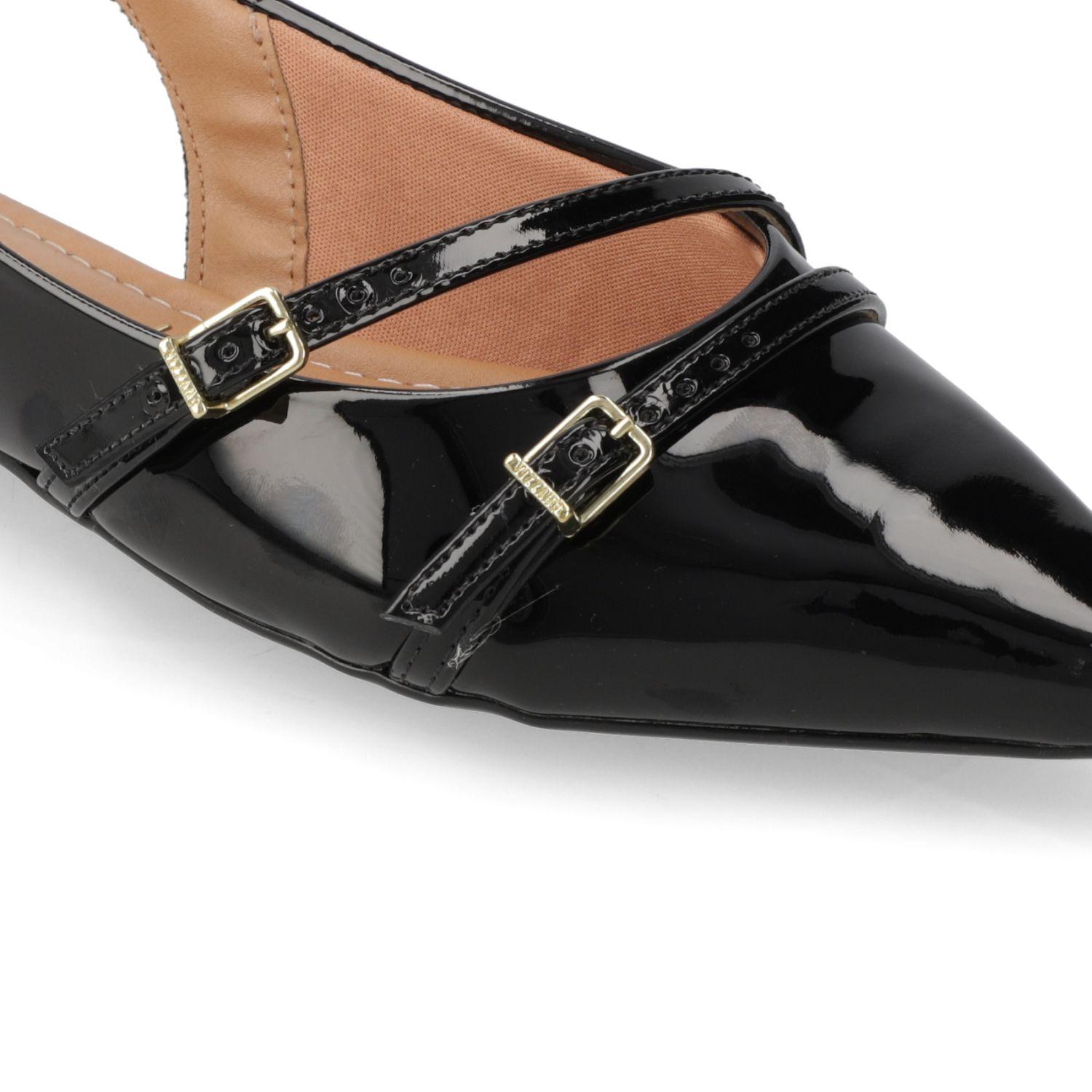 Ballerina Vizzano Negro Efecto Cuero  Negro Verniz Premium-4