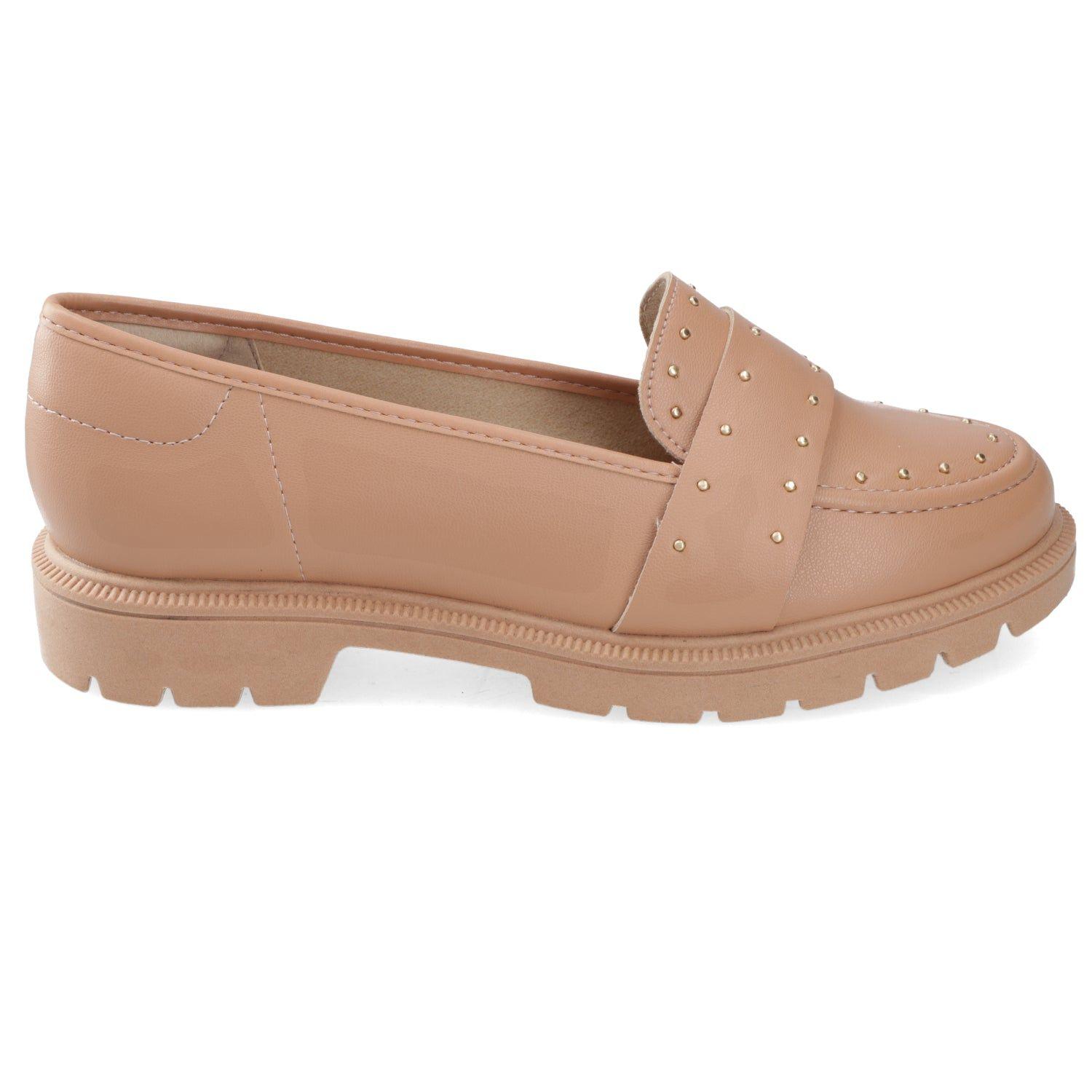 Mocasines Nude Con Tachas Beira Rio-2