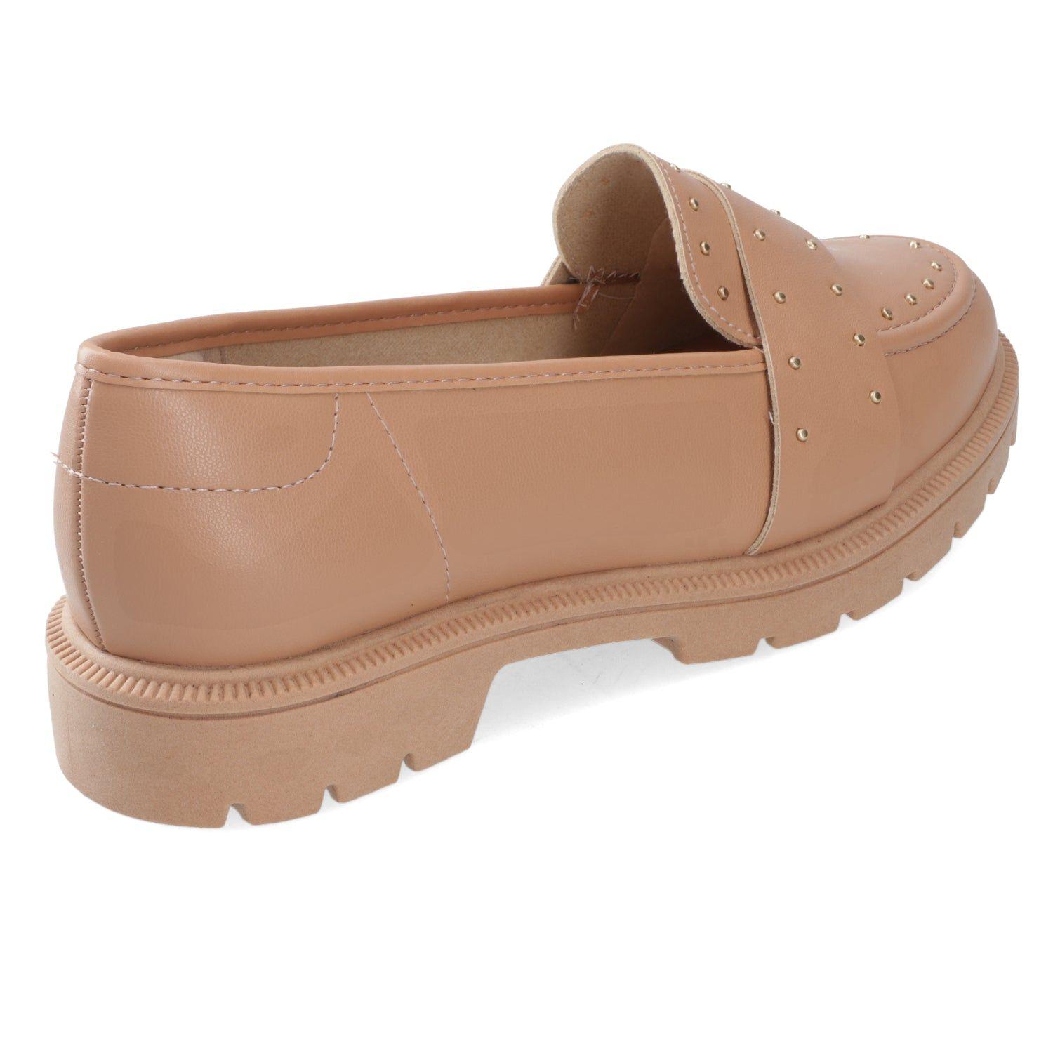Mocasines Nude Con Tachas Beira Rio-4