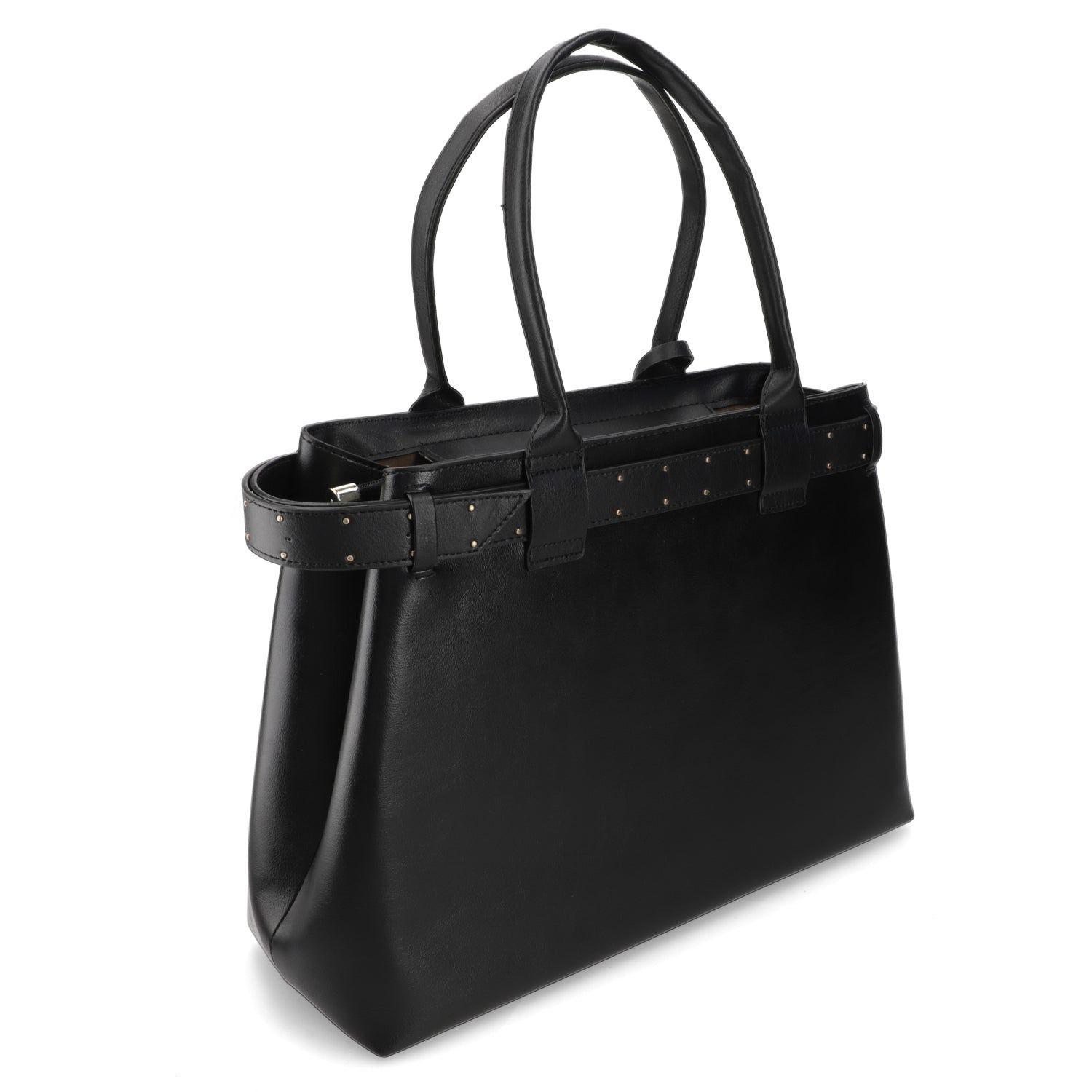 Cartera Tote Negra Vizzano con Detalle de Cinturón-2