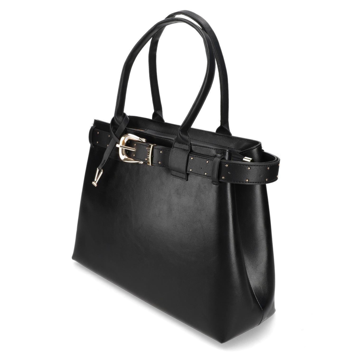 Cartera Tote Negra Vizzano con Detalle de Cinturón-3