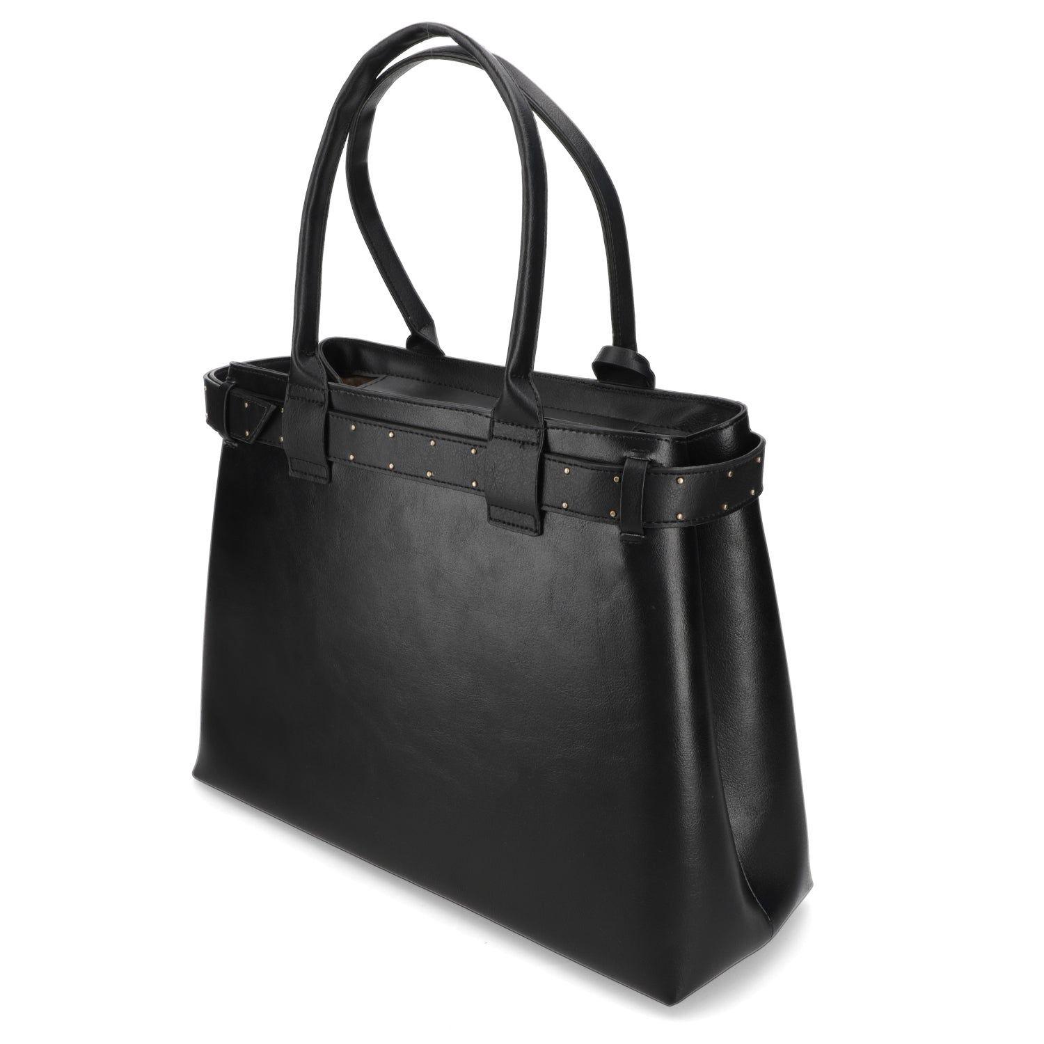 Cartera Tote Negra Vizzano con Detalle de Cinturón-4
