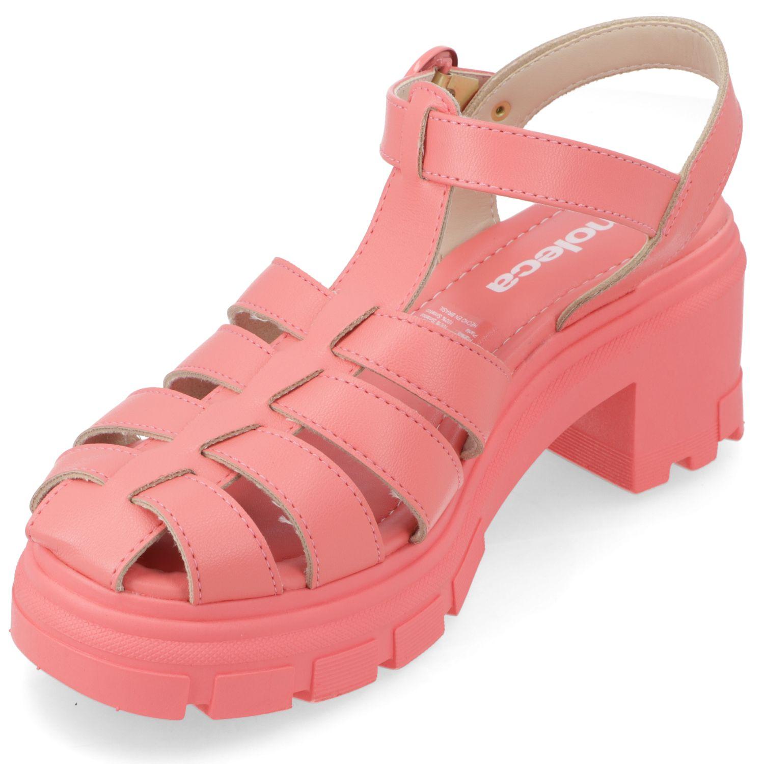 Sandalia Taco Moleca Coral 10907-2