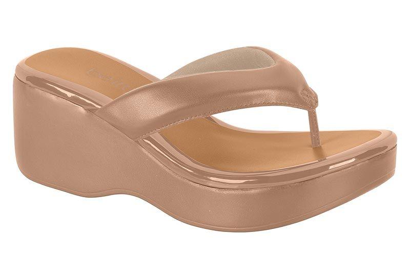 Sandalia Taco Beira Rio Nude 14033-0