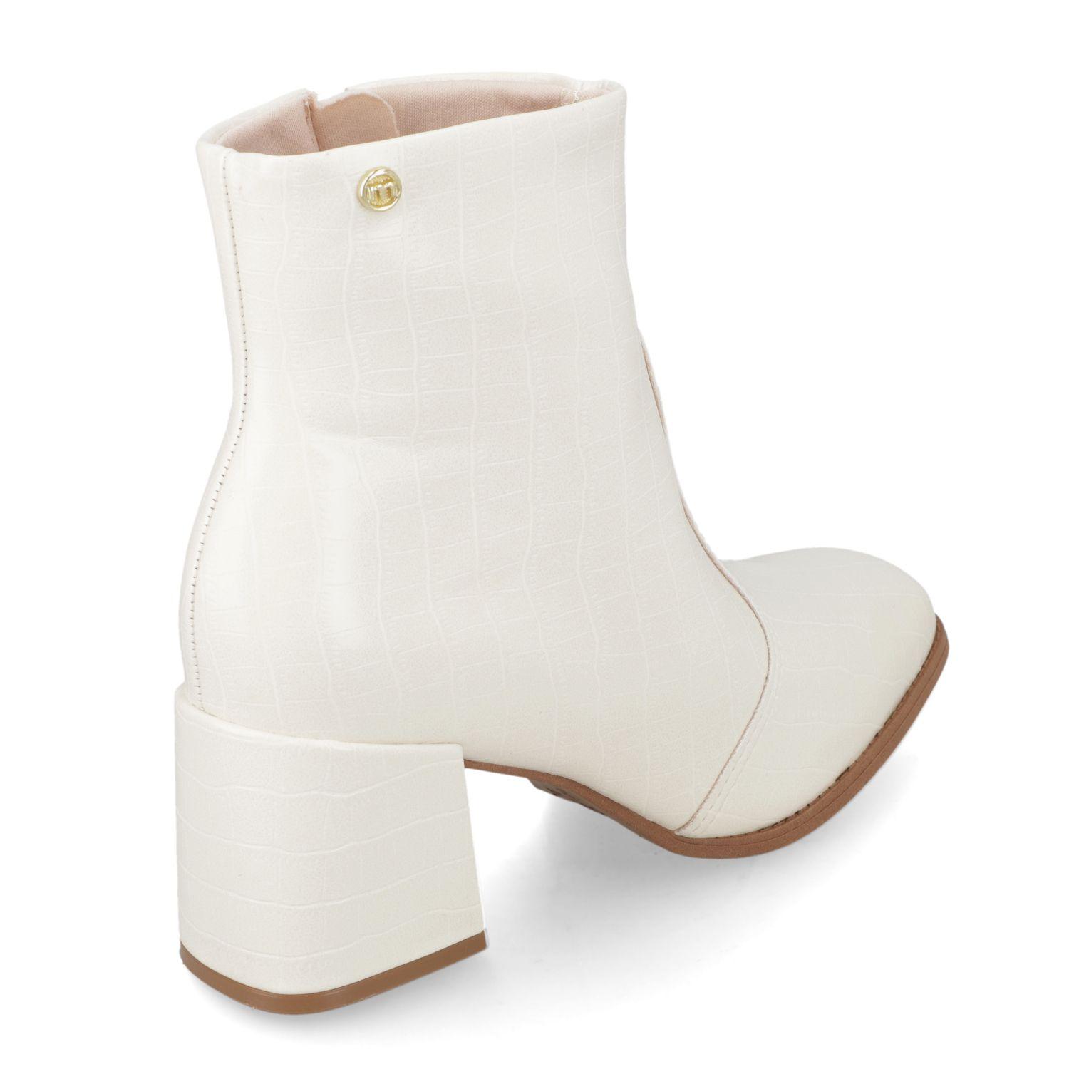 Botin Mujer Blanco OFF Moleca-4