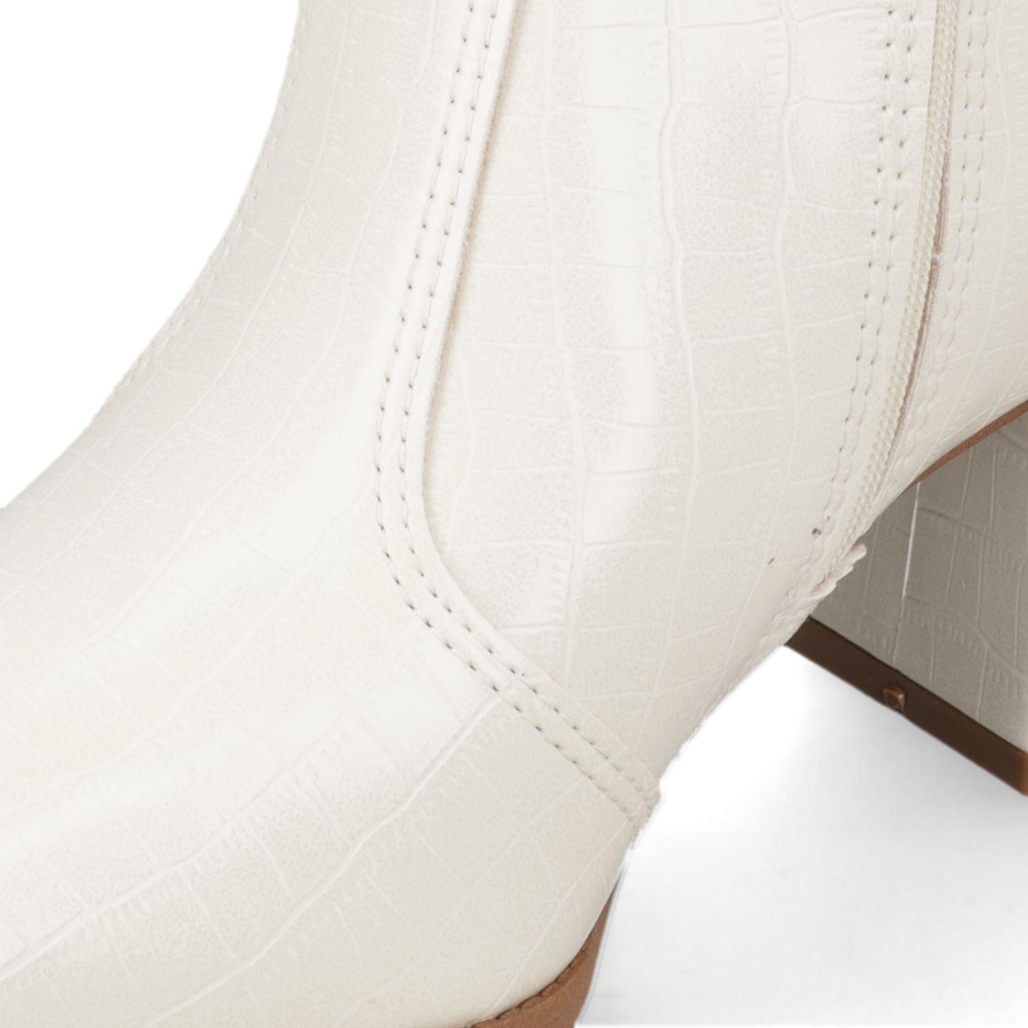 Botin Mujer Blanco OFF Moleca-5