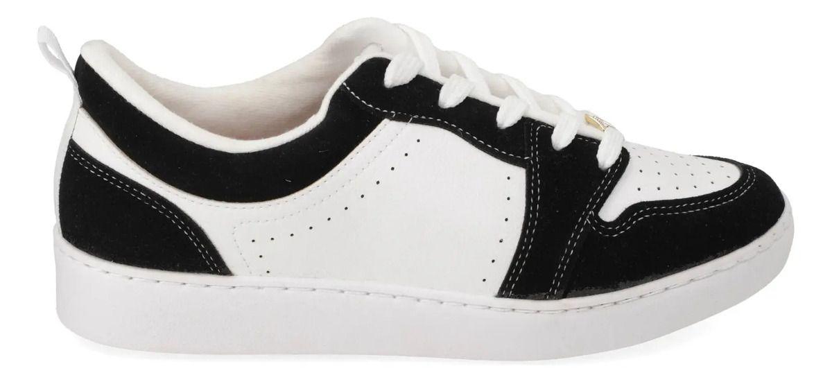 Zapatilla Casual Blanco Con Negro Vizzano-1