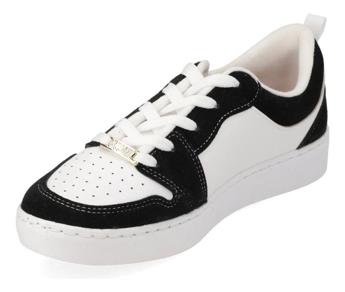 Zapatilla Casual Blanco Con Negro Vizzano-2