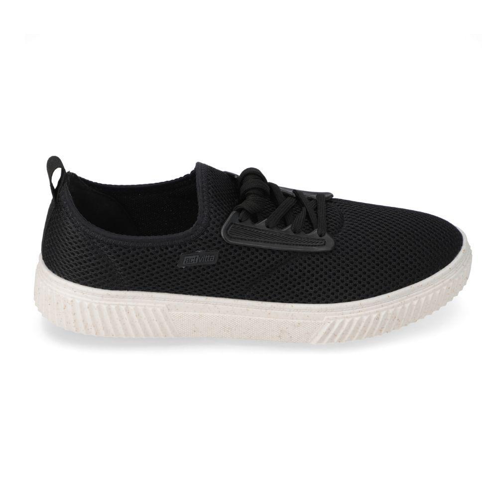 Zapatilla Casual Hombre Activitta Malla Negro-0