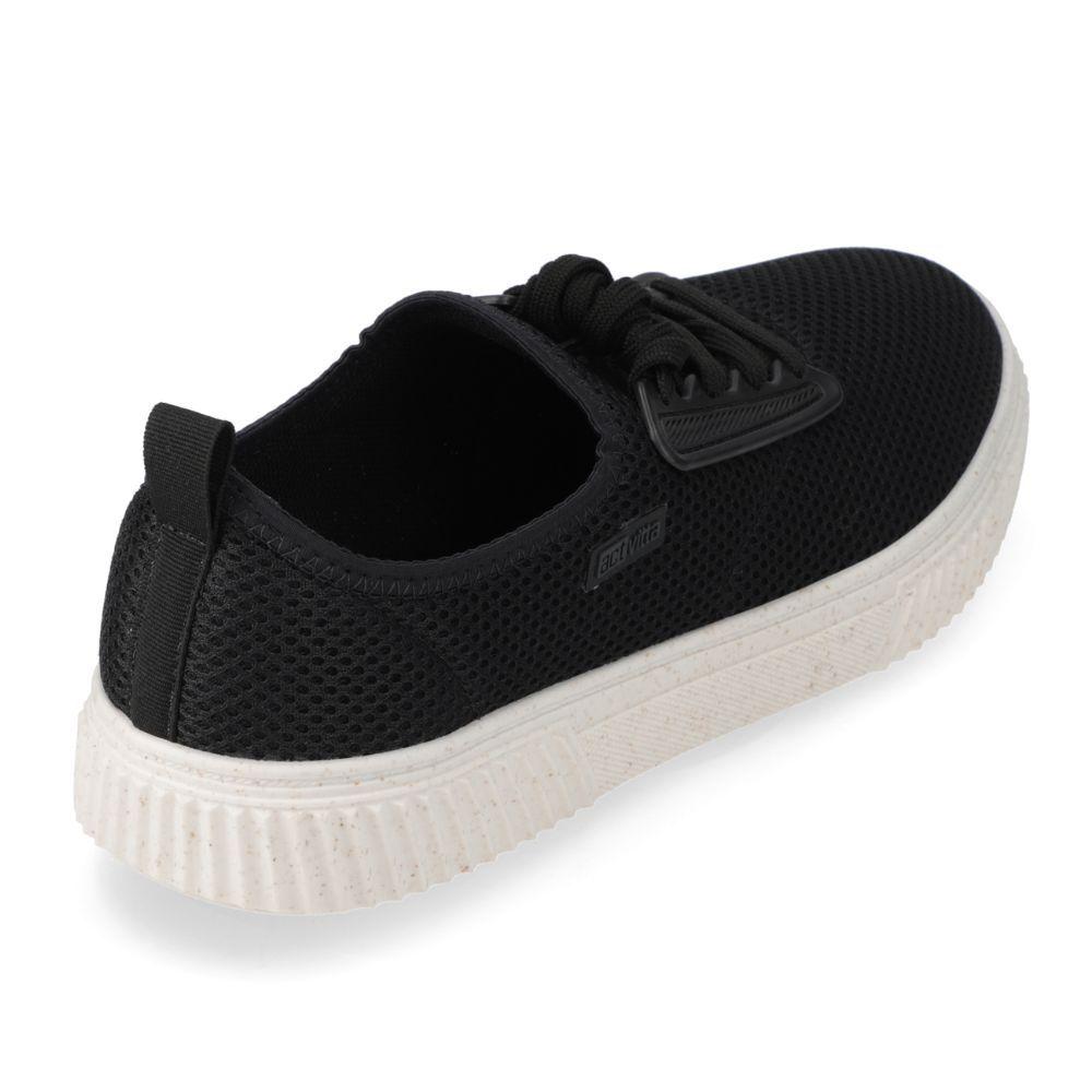 Zapatilla Casual Hombre Activitta Malla Negro-3