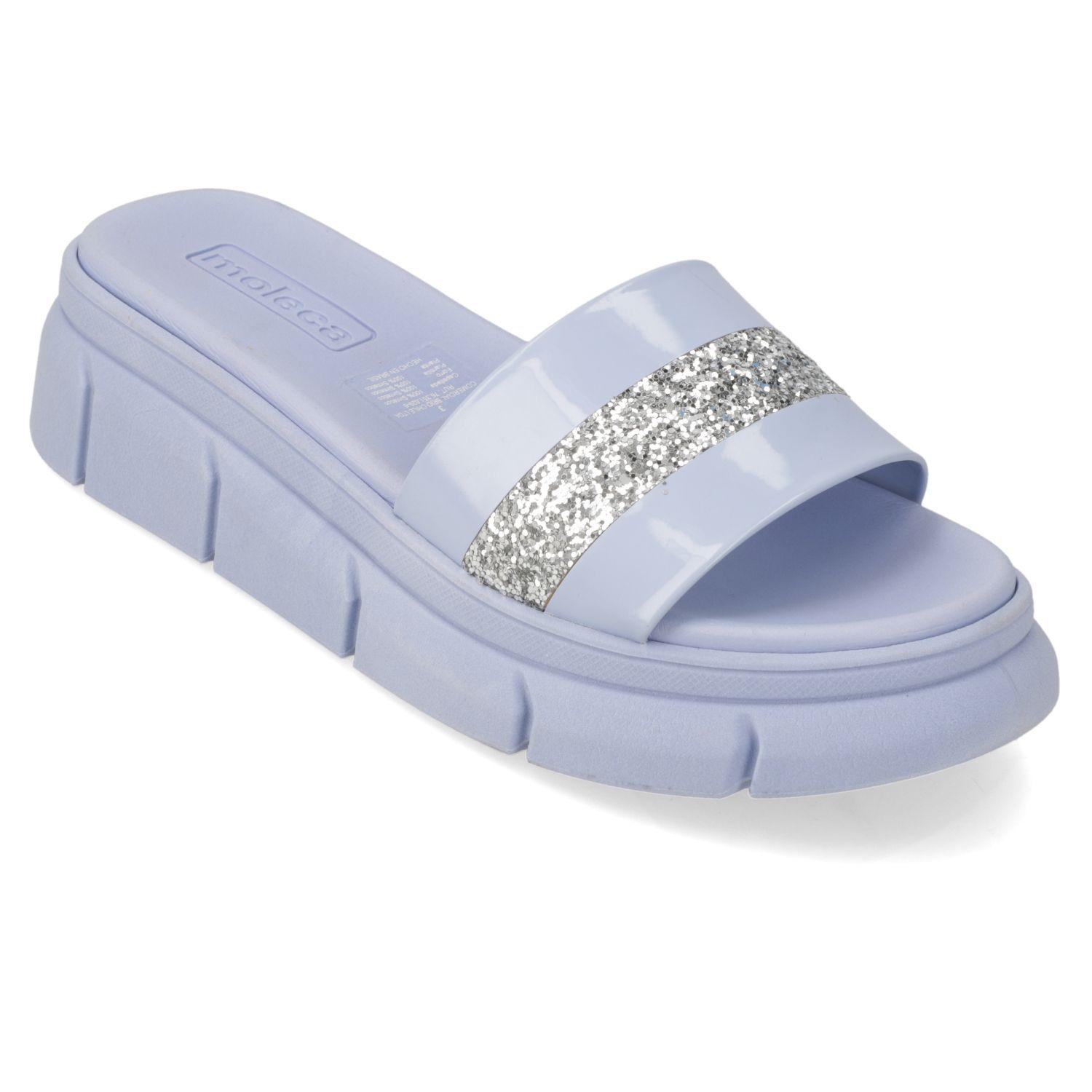 Sandalia Plana Moleca Azul 13431-0