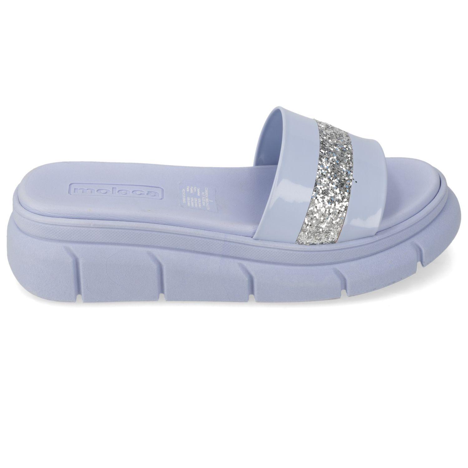 Sandalia Plana Moleca Azul 13431-1