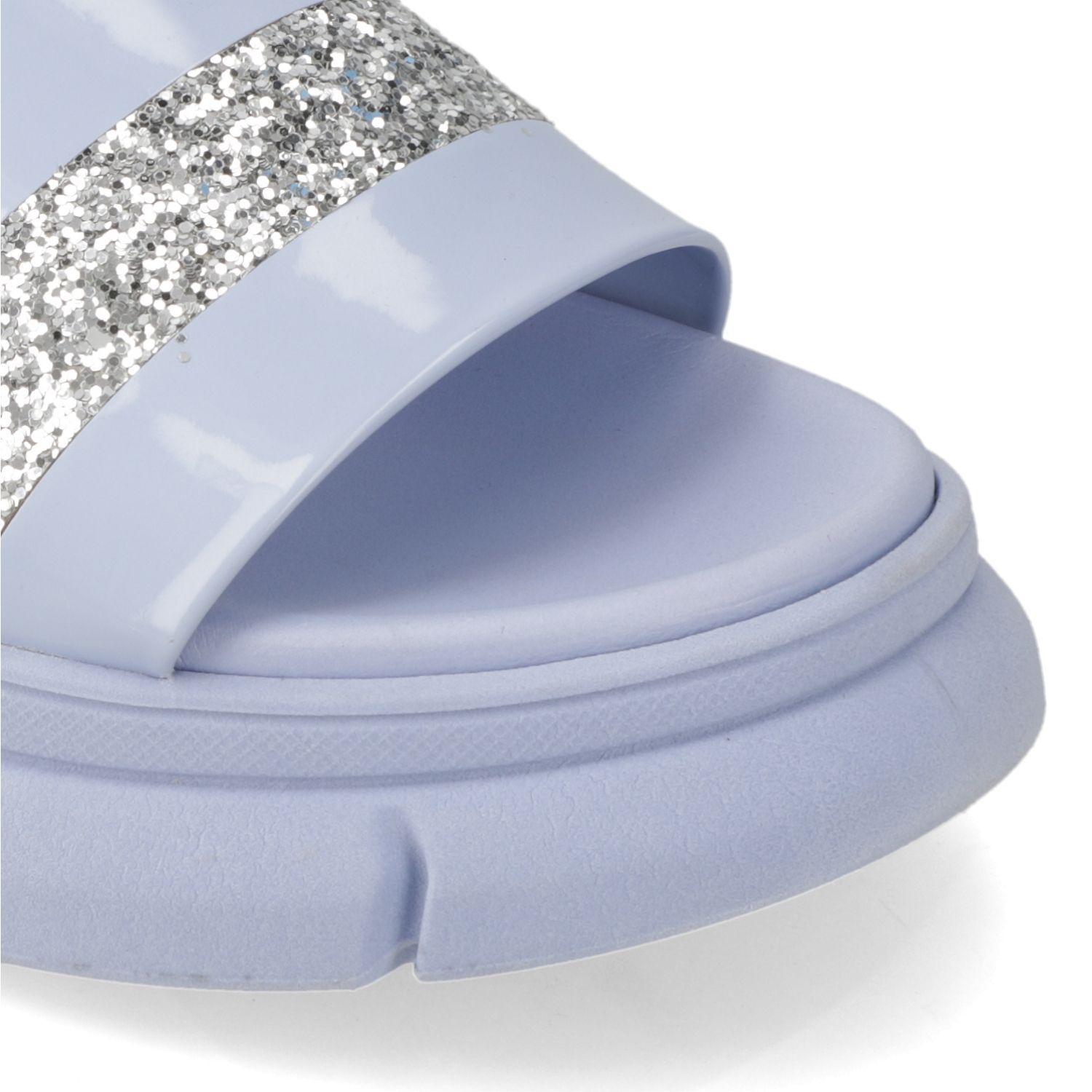 Sandalia Plana Moleca Azul 13431-5