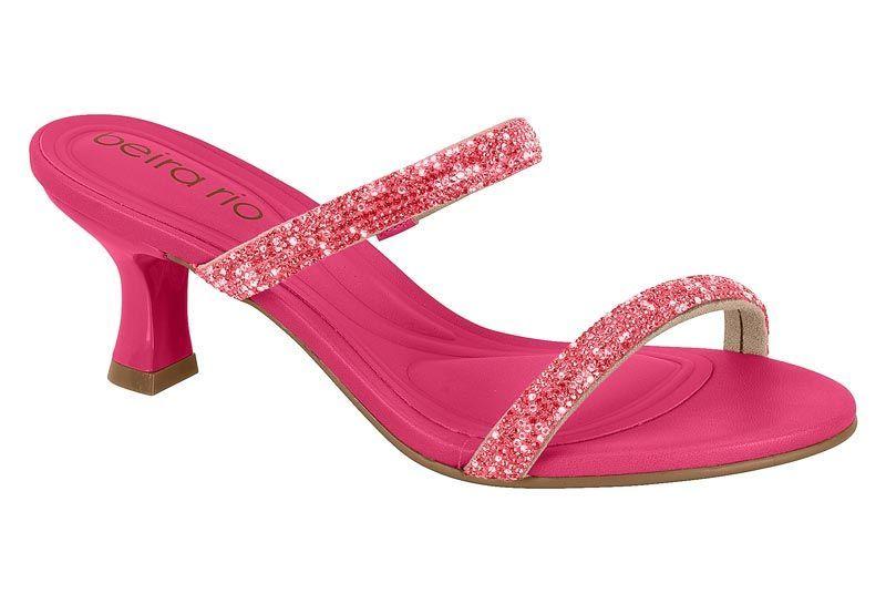 Sandalia Taco Beira Rio Rosado 11437-0