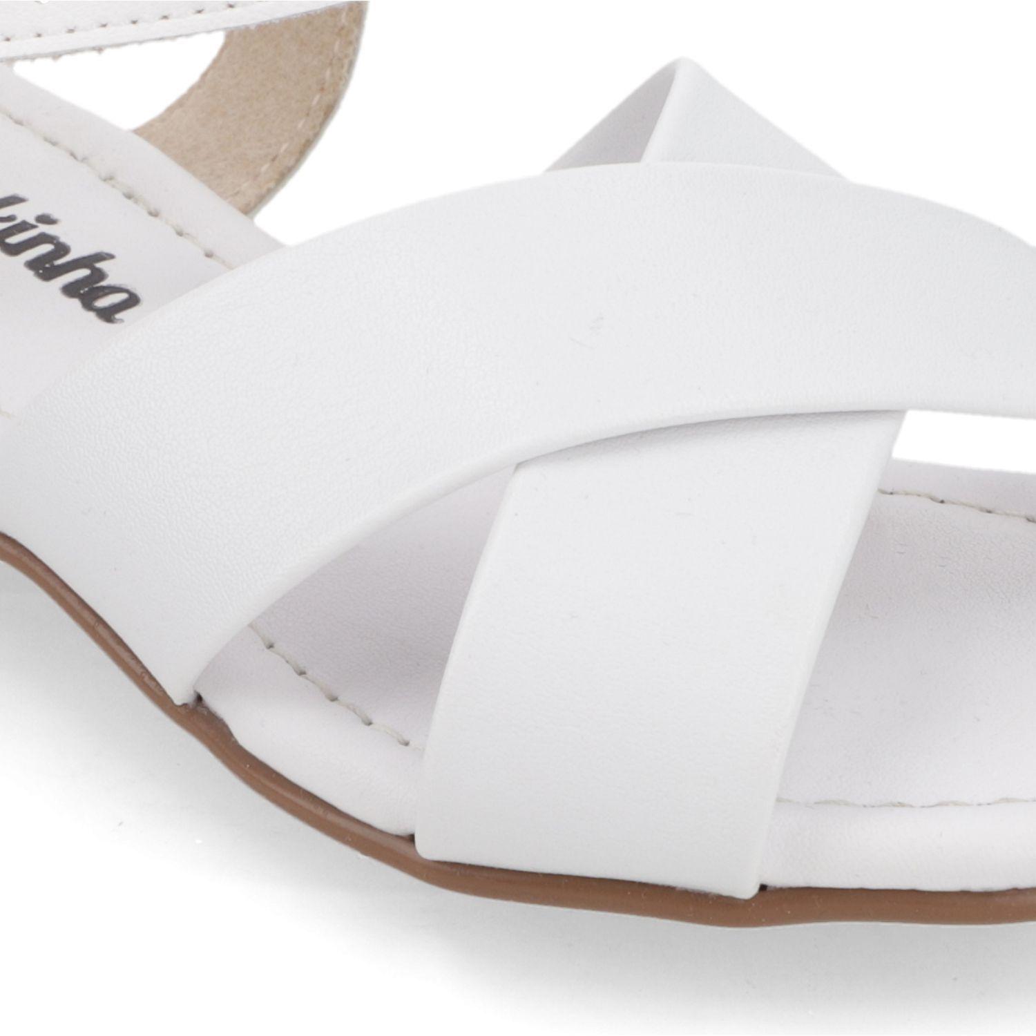 Sandalia Niña Color Blanco con Hebilla Ajustable-4