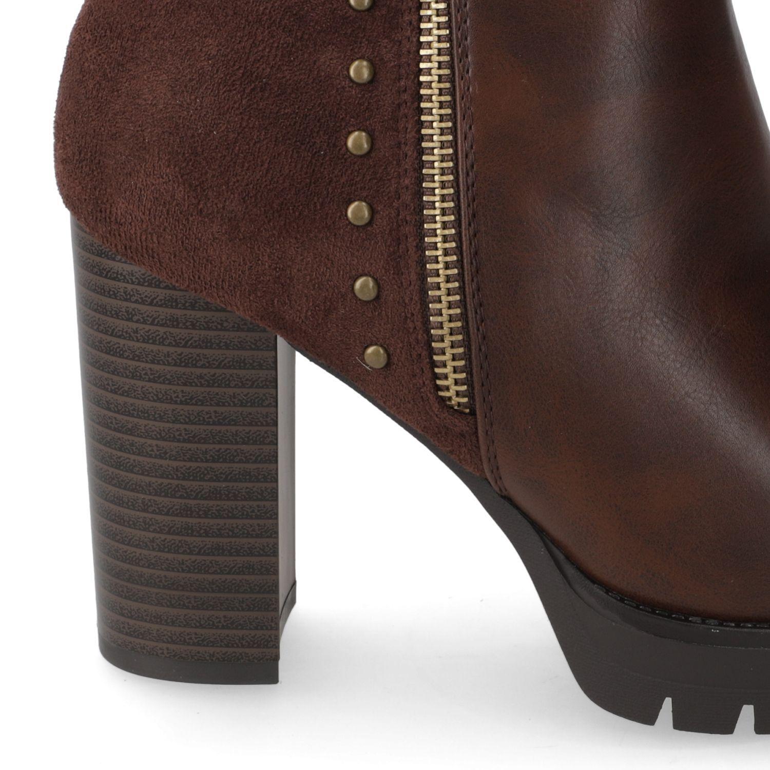 Botin Bombay Mujer New Walk Café Taco 9,5 cm-4