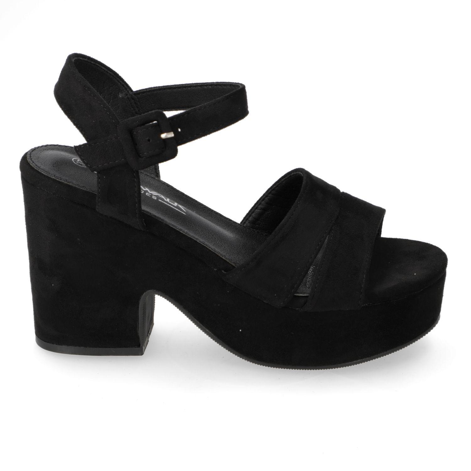 Sandalia Taco New Walk Negro 15831-0