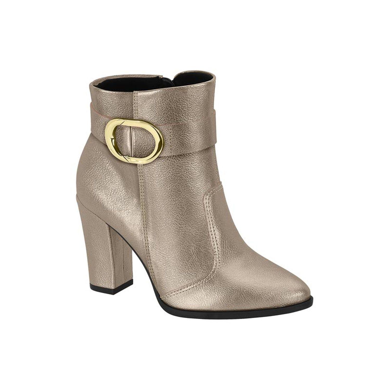 Botin Taco Beira Rio Dorado Metalico 14914-0