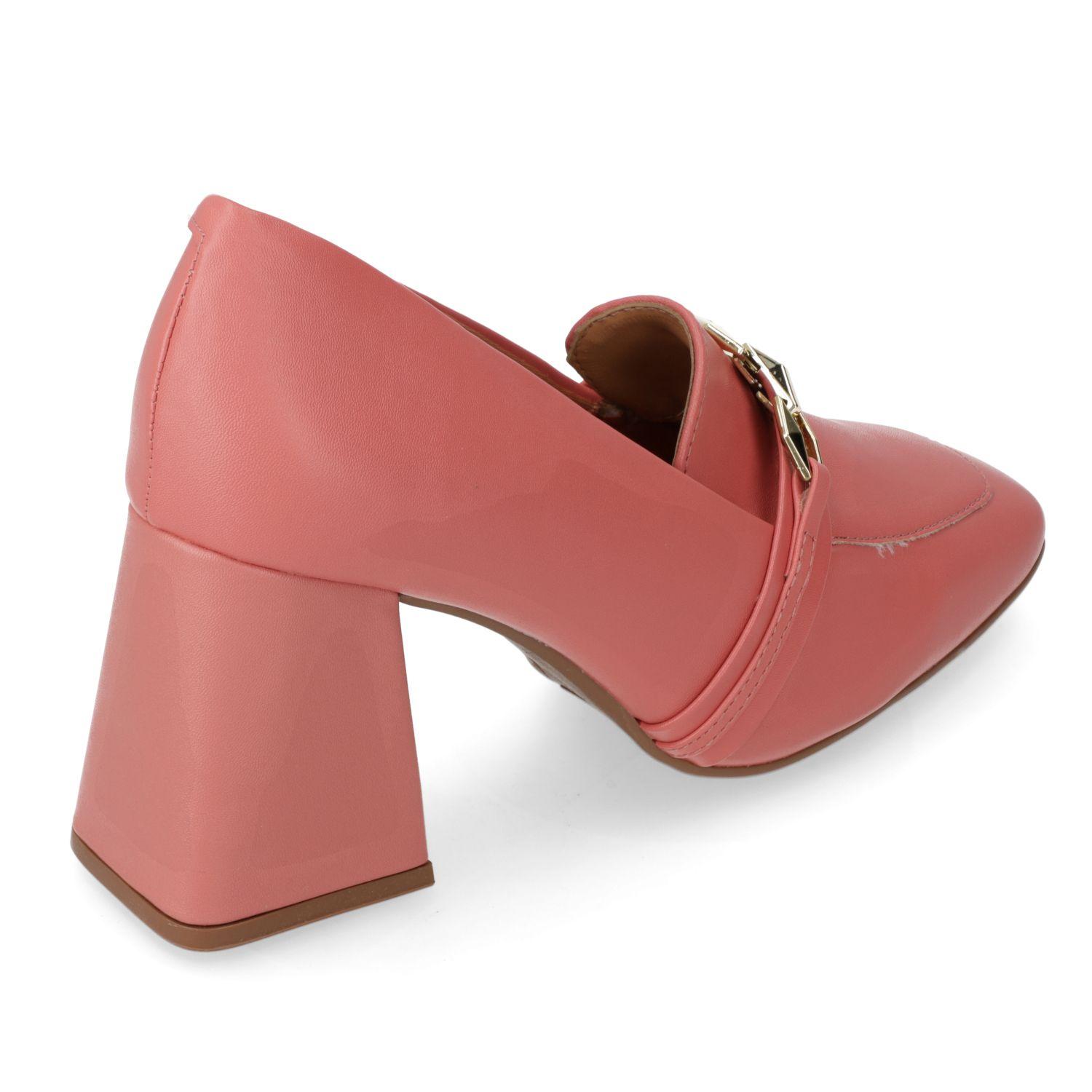 Zapato Taco Vizzano Amarillo Taco 10 Cm Efecto Cuero  Rosa 1109 Pelica-3