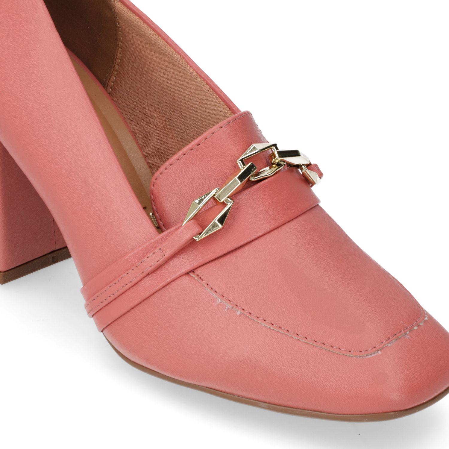 Zapato Taco Vizzano Amarillo Taco 10 Cm Efecto Cuero  Rosa 1109 Pelica-4