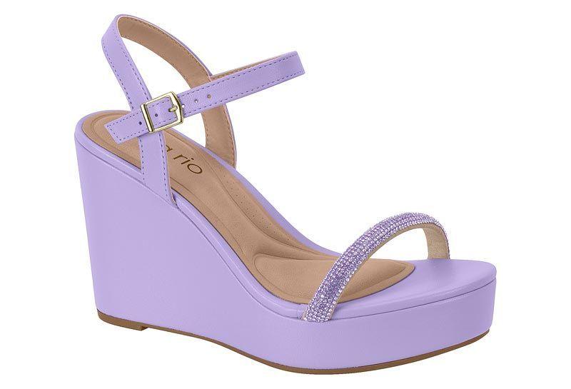 Sandalia Taco Beira Rio Lila 12064-0