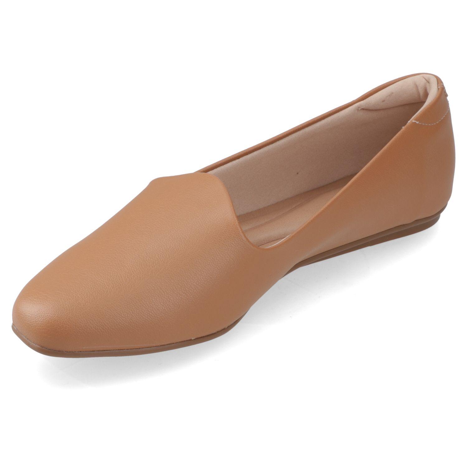 Ballerina Beira Rio Camel Efecto Cuero  Camel 1165 Napa Turim-2