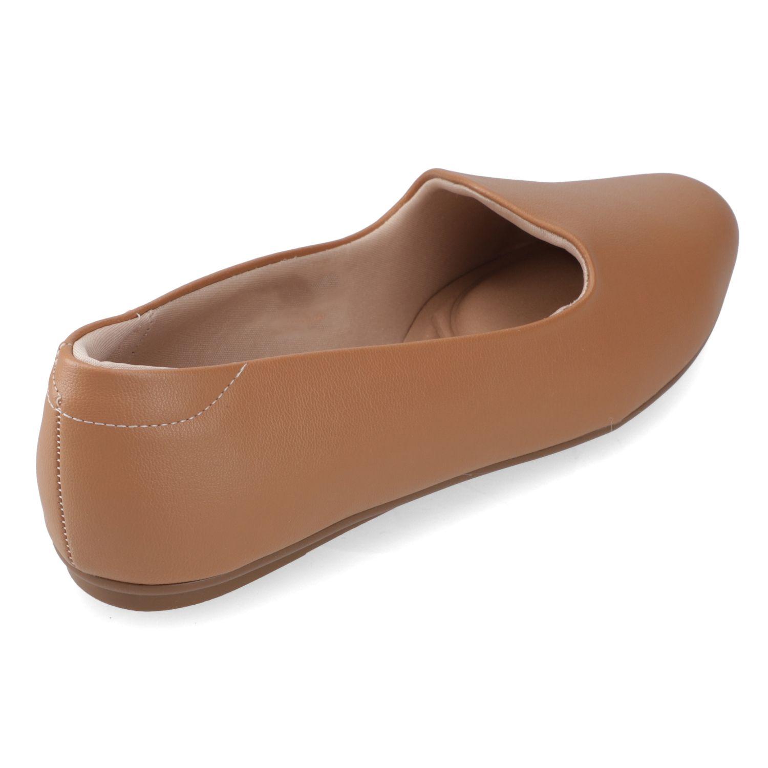 Ballerina Beira Rio Camel Efecto Cuero  Camel 1165 Napa Turim-4