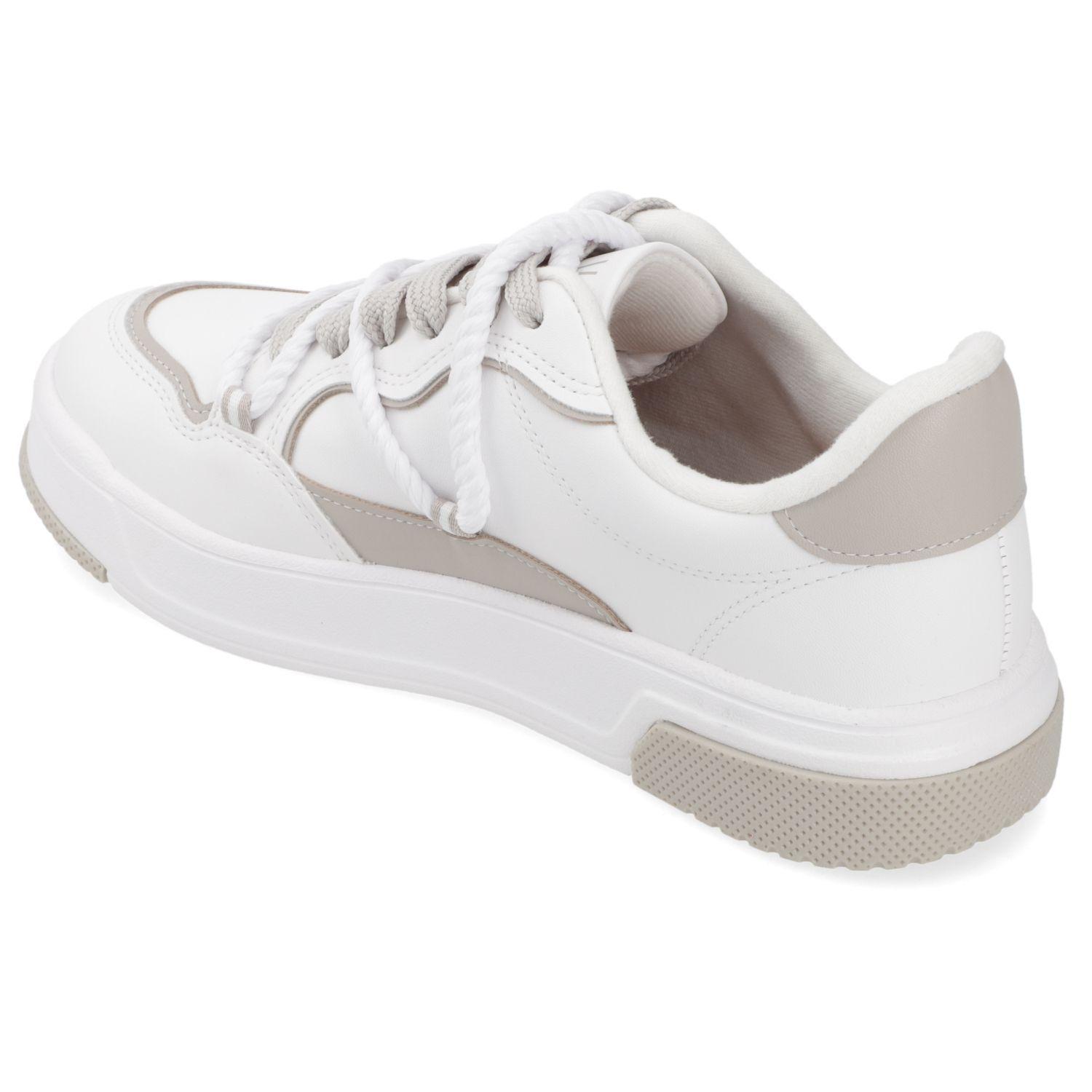 Zapatilla Casual Eco Cuero Blanca Vizzano-3