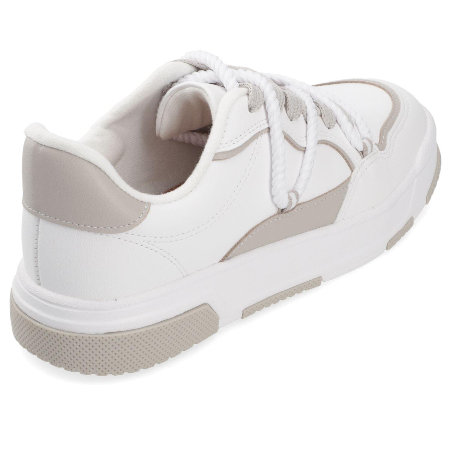 Zapatilla Casual Eco Cuero Blanca Vizzano-4