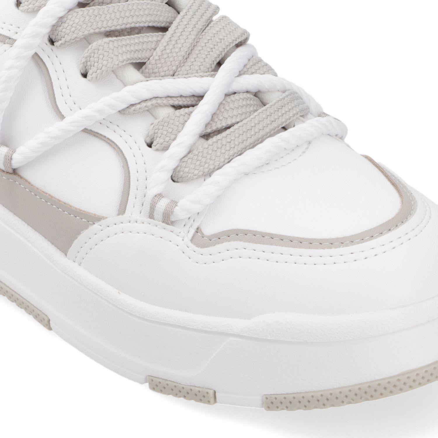Zapatilla Casual Eco Cuero Blanca Vizzano-5