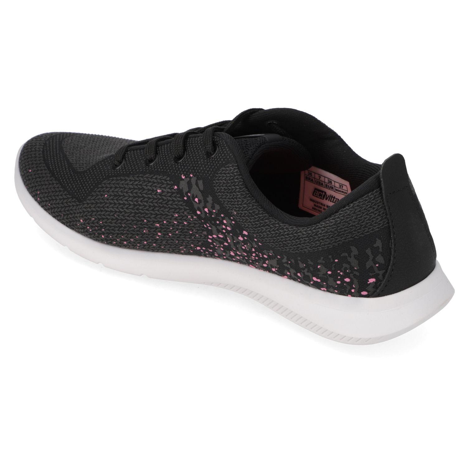 Zapatilla Deportiva Actvitta Negro Malla-3