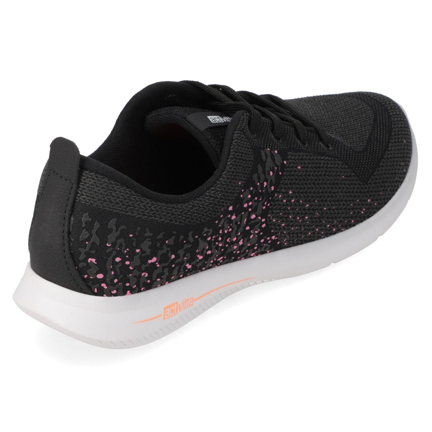 Zapatilla Deportiva Actvitta Negro Malla-4
