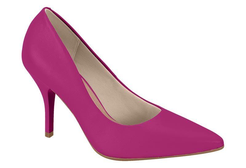 Stiletto Beira Rio Magenta Taco 10 Cm-0