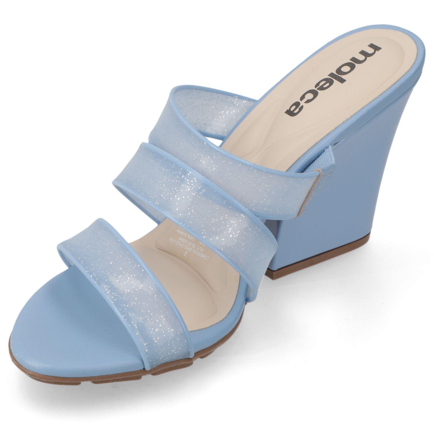 Sandalia Taco Moleca Celeste 11193-2