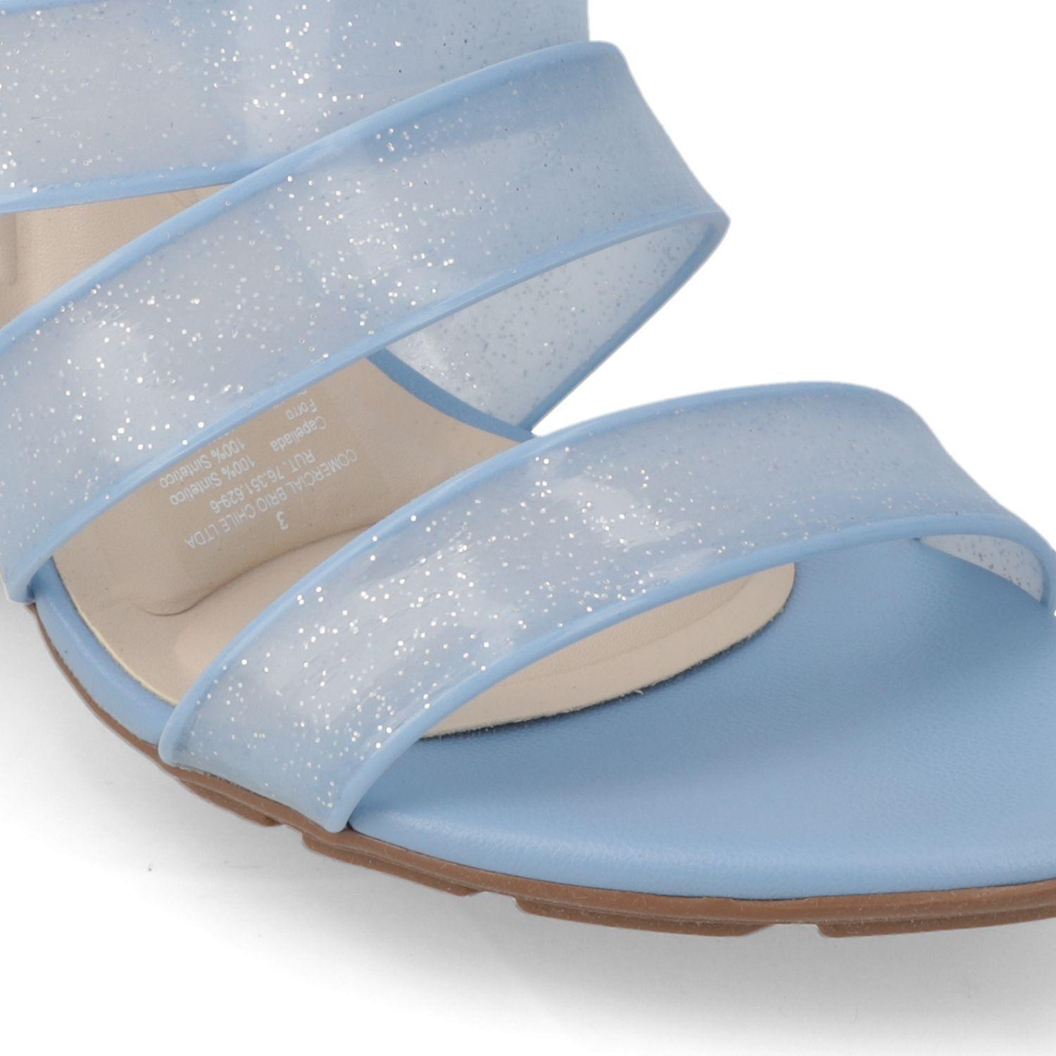 Sandalia Taco Moleca Celeste 11193-5