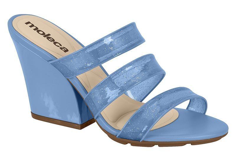 Sandalia Taco Moleca Celeste 11193-6