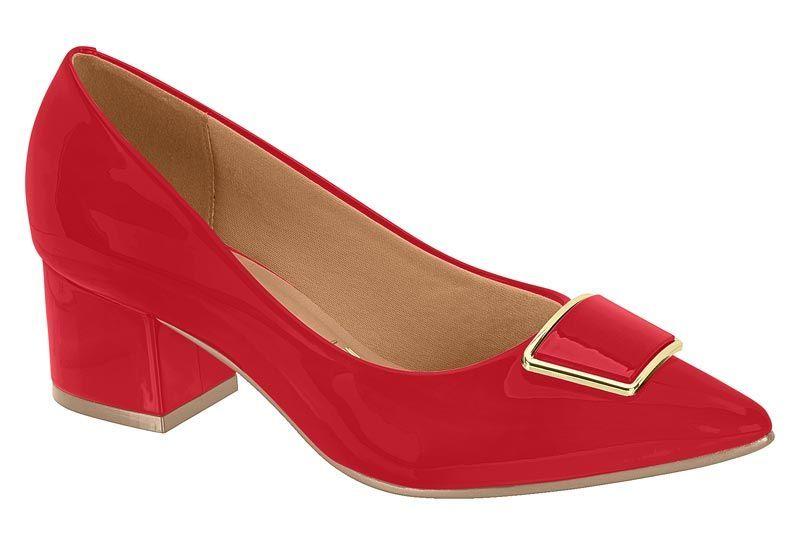 Zapato Mujer Taco Cuadrado Charol Rojo 1220-364- Vizzano-0
