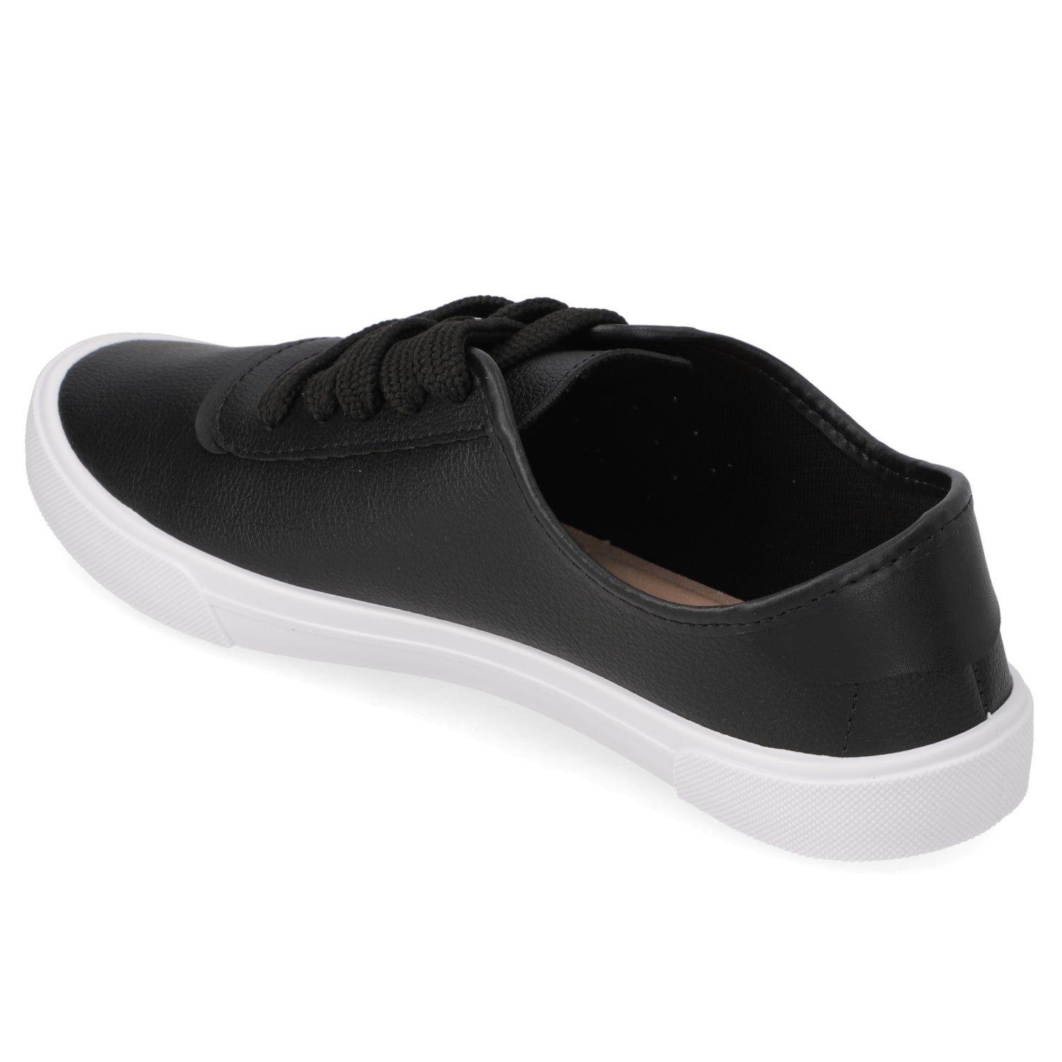 Zapatilla Mujer Moleca Casual Negra con Suela Blanca-3