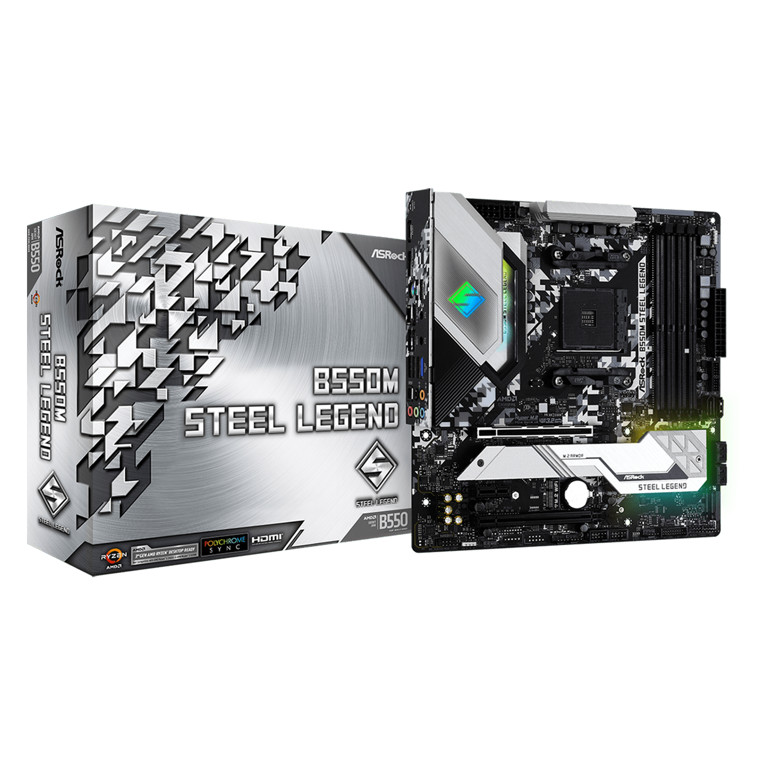 Placa Madre ASROCK B550M Steel Legend AM4 AMD-0