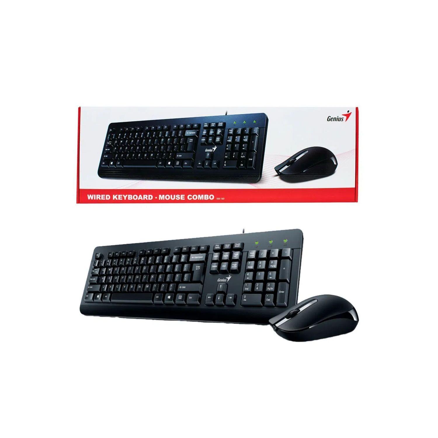 Teclado y Mouse Genius KM-160 Alambrico USB Español-2